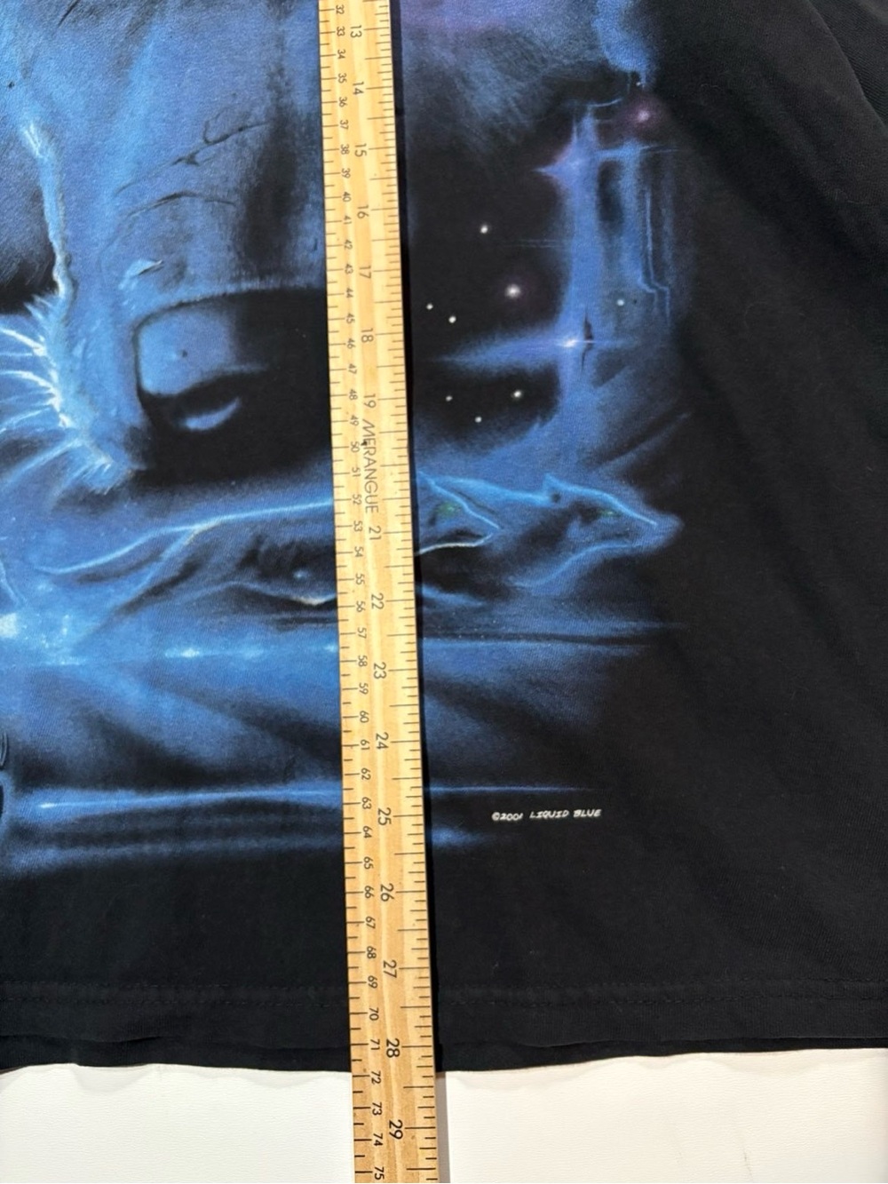 Vintage 2001 Liquid Blue Black & Blue Wolf Graphic Tee - Picture 6 of 8